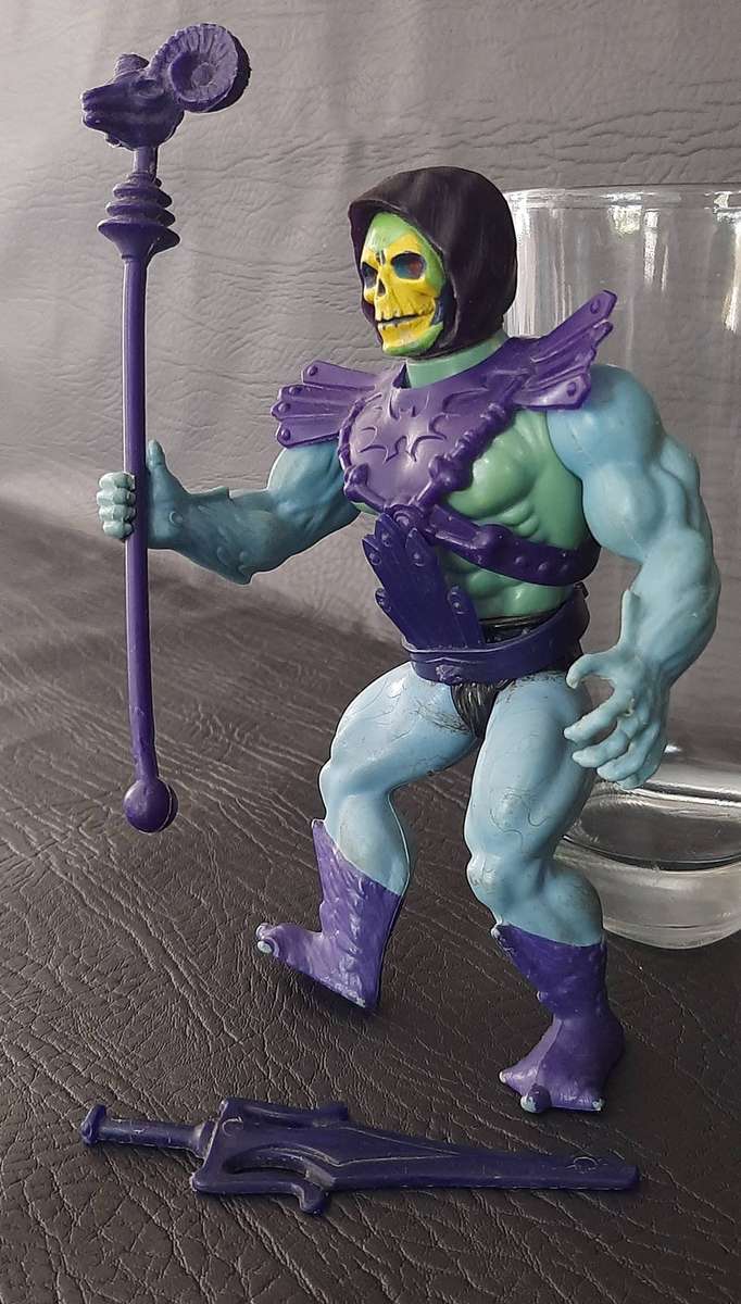 MASTERS OF THE UNIVERSE  SKELETOR & SCREEECH SET (WAVE 2, 1983)  ULTRA-RARE VINTAGE MATTEL DUO