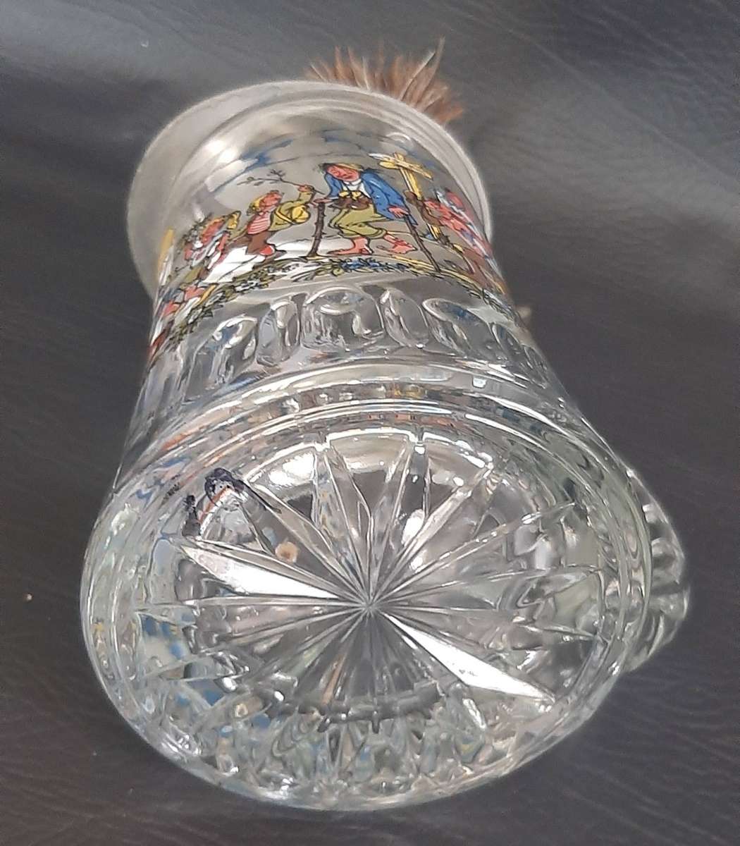 MADE IN GERMANY GLASS BEERSTEIN  TRADITIONAL LID, NO CHIPS OR CRACKS
