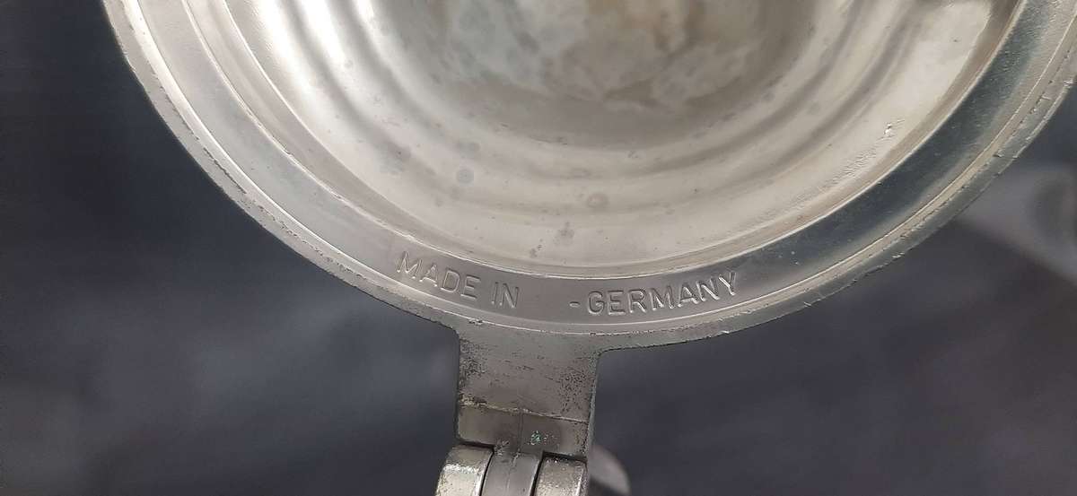 MADE IN GERMANY GLASS BEERSTEIN  TRADITIONAL LID, NO CHIPS OR CRACKS