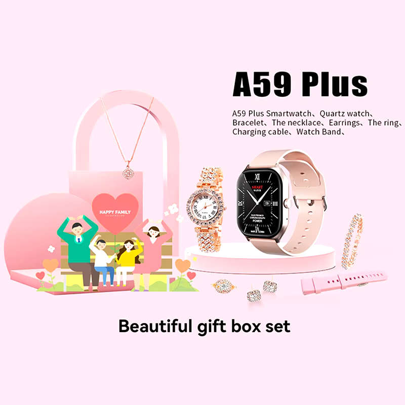 A59 PLUS SMART WATCH GIFT SET WITH COSTUME JEWELRY