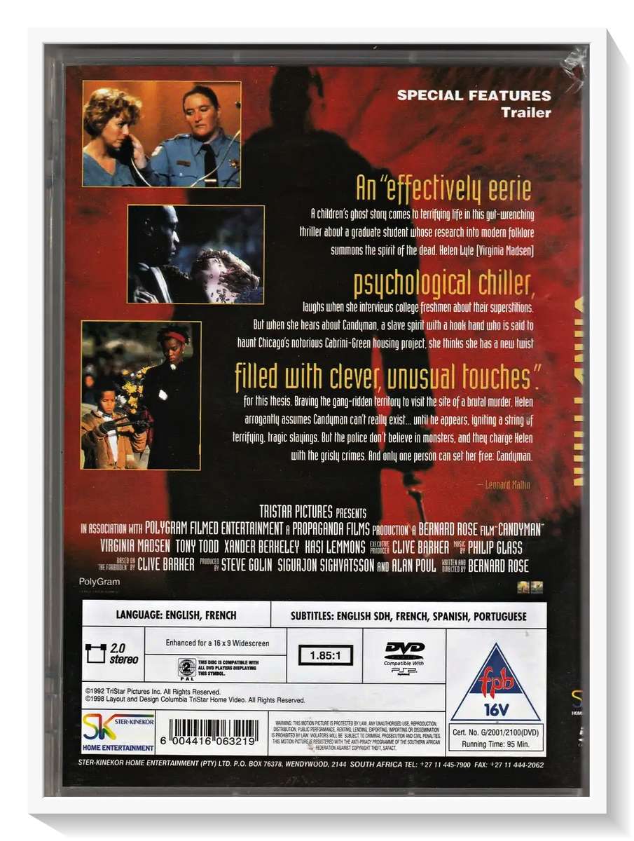 CANDYMAN (The Original) - Horror - Inspired by Clive Barker - 2-16 V - Condition: Excellent*****