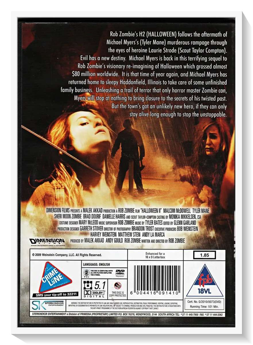 Rob Zombie's Halloween II - Genre: Horror - VLNH 2-18 - Casing & Disc in Excellent Condition*