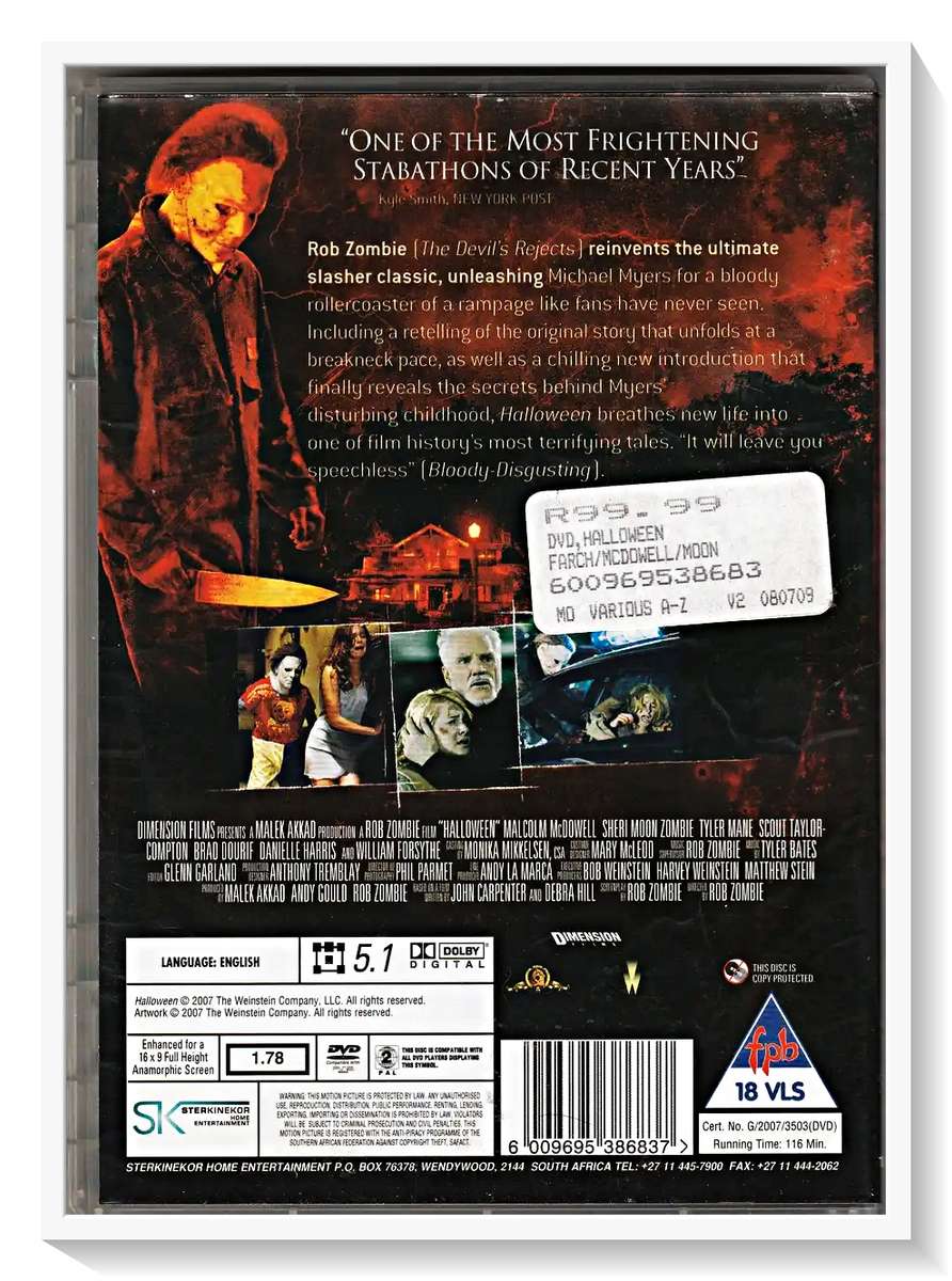 Rob Zombie's HALLOWEEN - Genre: Horror - 2-18 VNH - Casing & Disc in Excellent Condition*