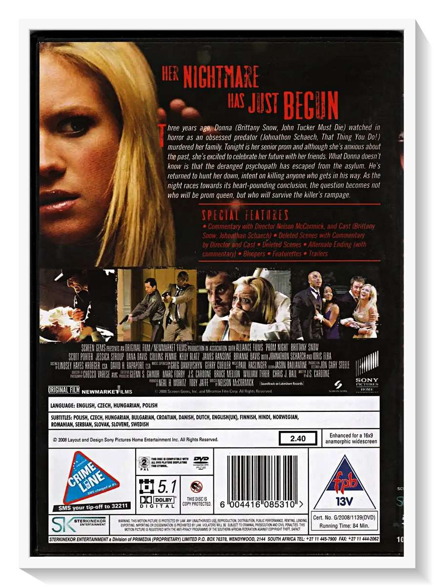 PROM NIGHT - Slasher Horror - DVD - Loads of BONUS FEATURES* - Disc & Casing Like New*****