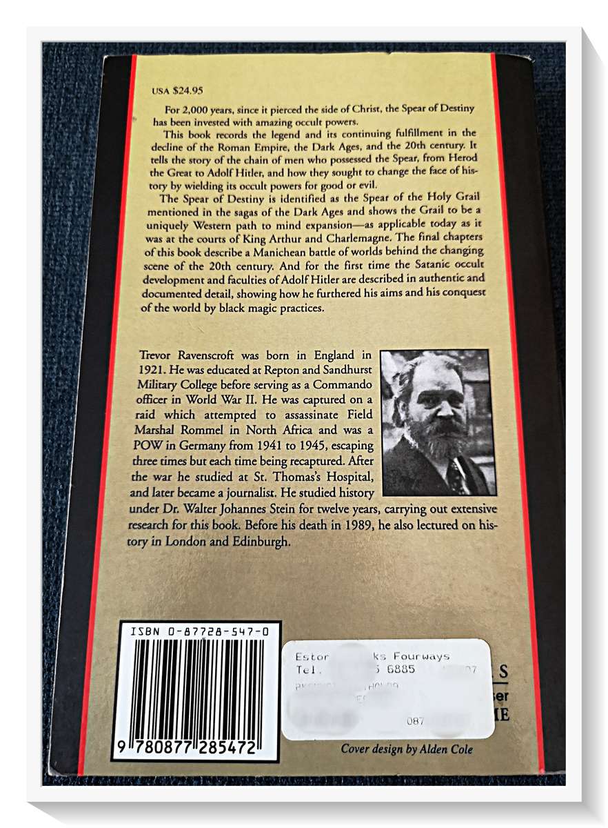 The Spear of Destiny by Ravenscroft - Occult Spiritualism - Book in Excellent Condition