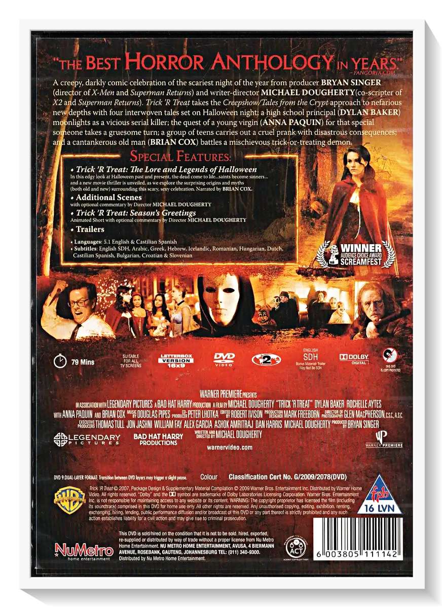 Trick n' Treat - Horror Halloween Anthology - DVD - 2-16V - Disc & Casing in Excellent Condition **