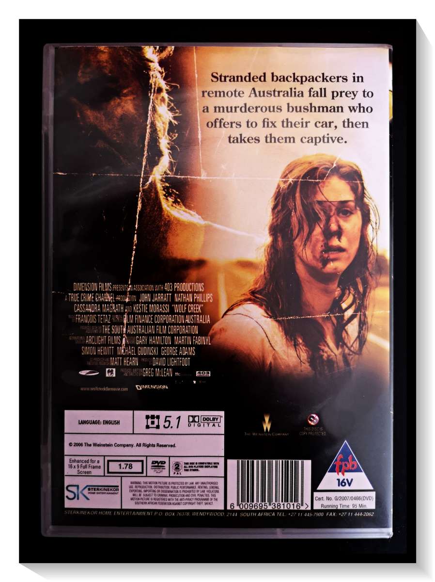 WOLF CREEK - GENRE: Horror Slasher - 2-16 VL - Disc and Cover Casing in Excellent Condition