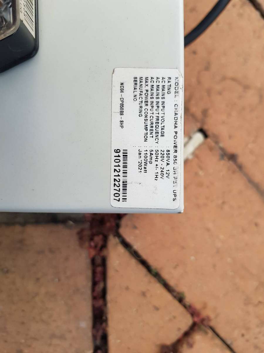 12V 850VA CHADHA INVERTER PURE SINE WAVE