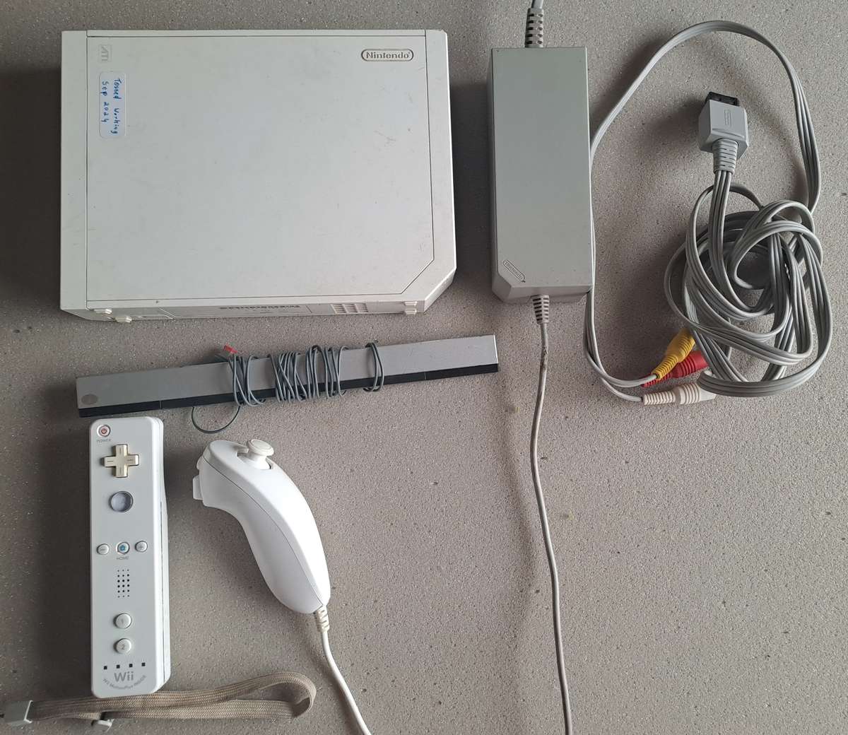Nintendo Wii console with games
