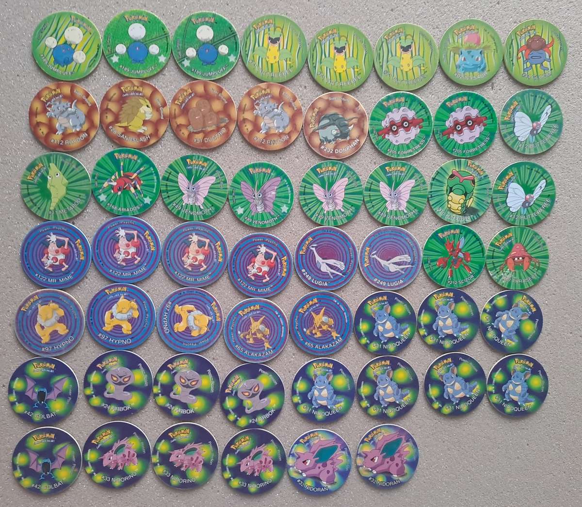 Lot of Pokemon Simba Tazos