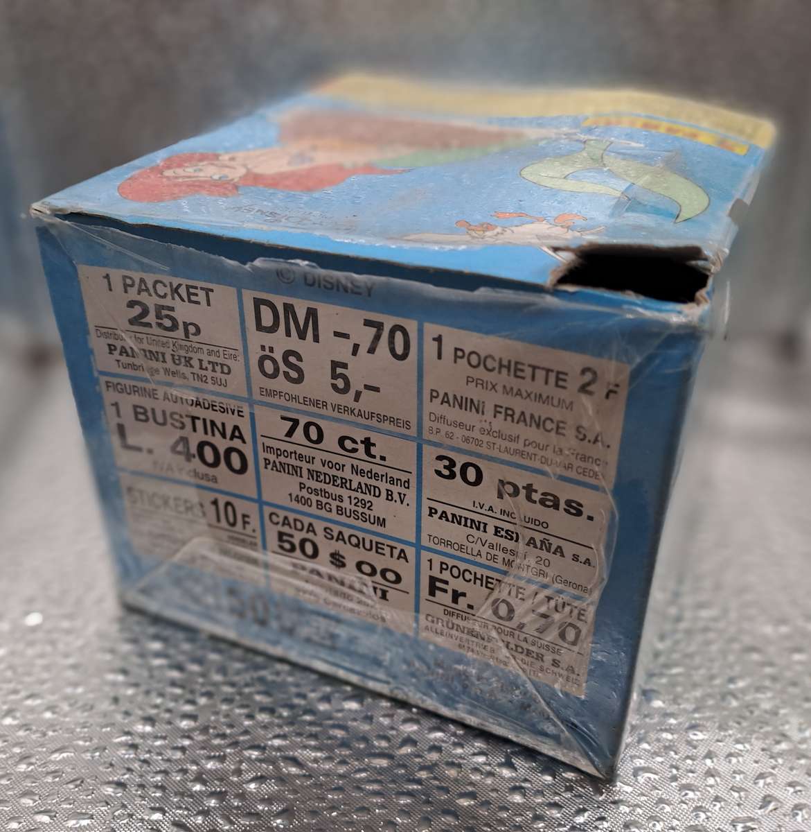 Panini Walt Disney The Little Mermaid sealed box.