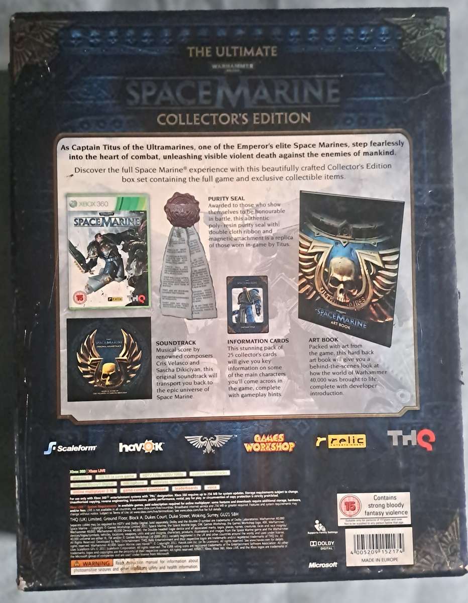 Xbox 360: Warhammer 40 000 Space Marine collector's edition.