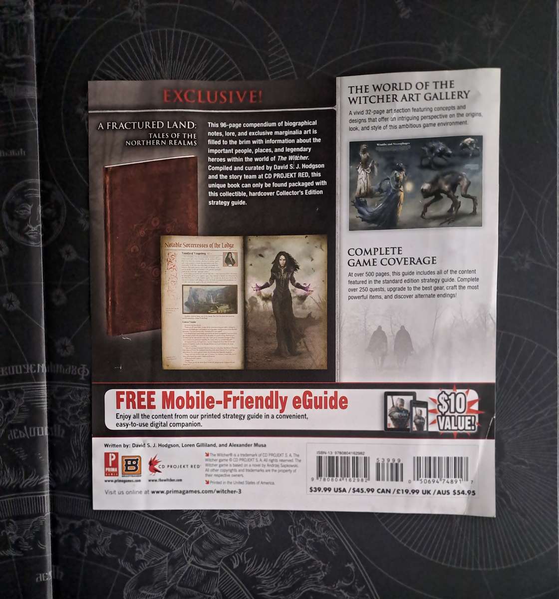 The Witcher 3 wild hunt collector's edition art book and strategy guide.