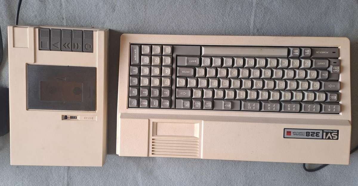 Spectravideo SV-328 MK2 PC with Data Cassette add-on.