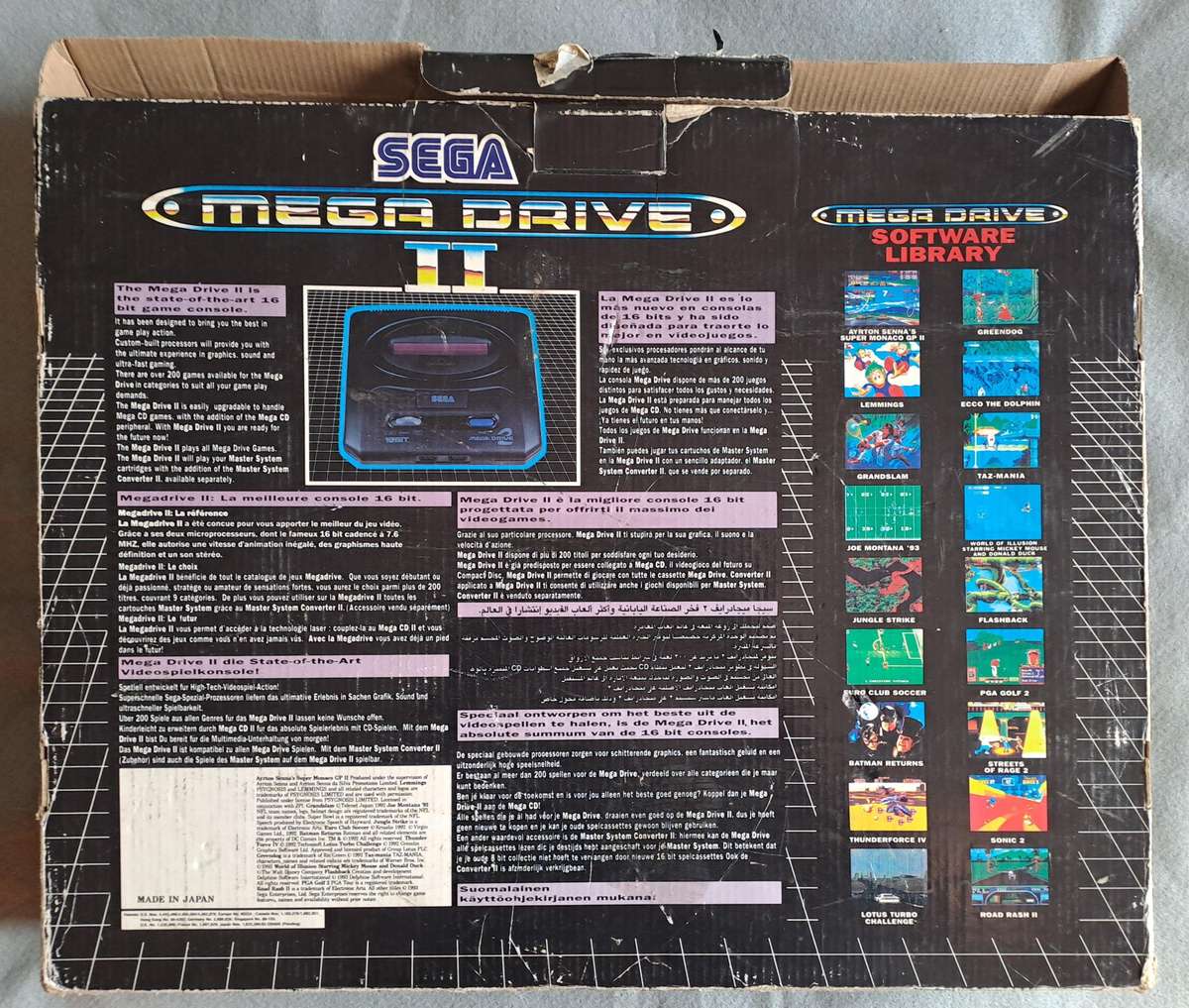 SEGA Mega Drive 2 console.