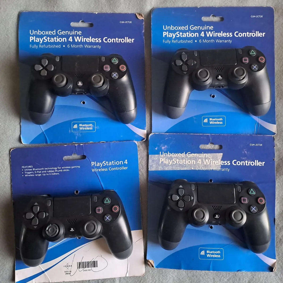 4x Sony Playstation 4 controllers.