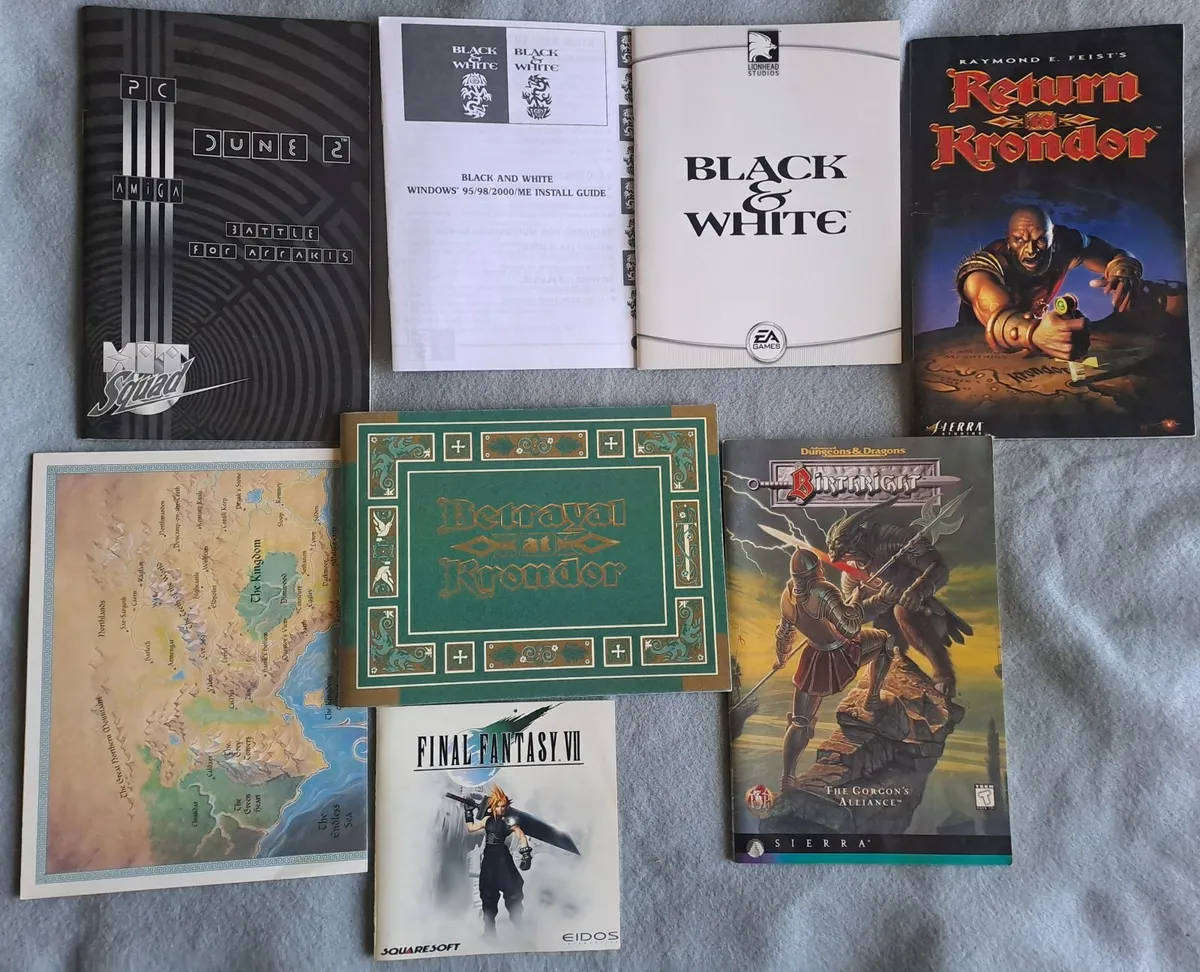 PC CD classic. EA big box and manuals for classic games to complete box sets.