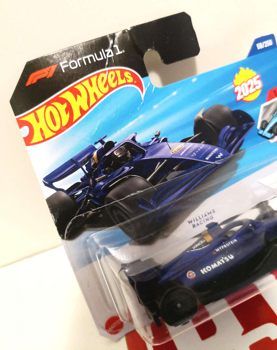 2025 Hot Wheels Williams Racing F1 Car - DAMAGED CARD