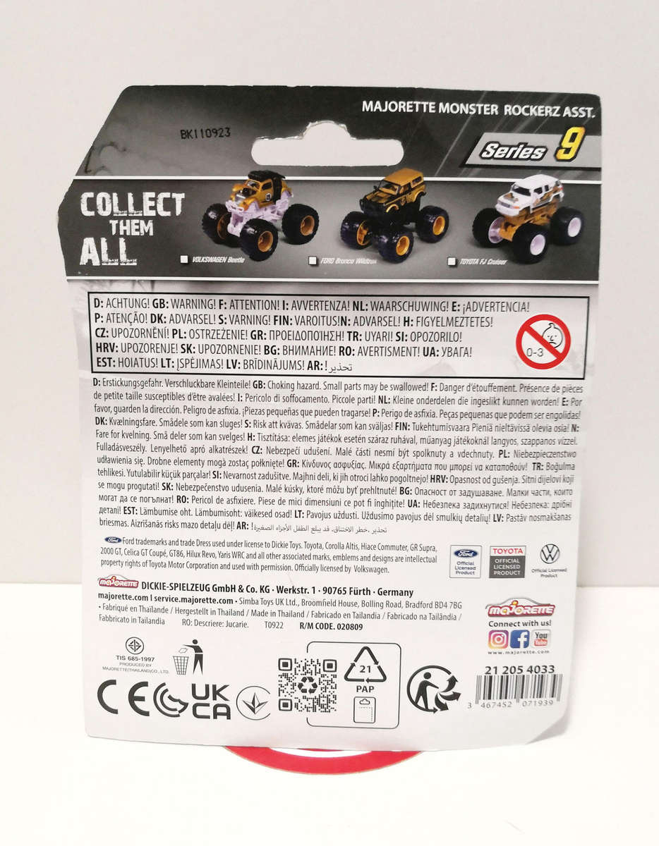 Majorette "Monster Rockerz" Volkswagen Beetle