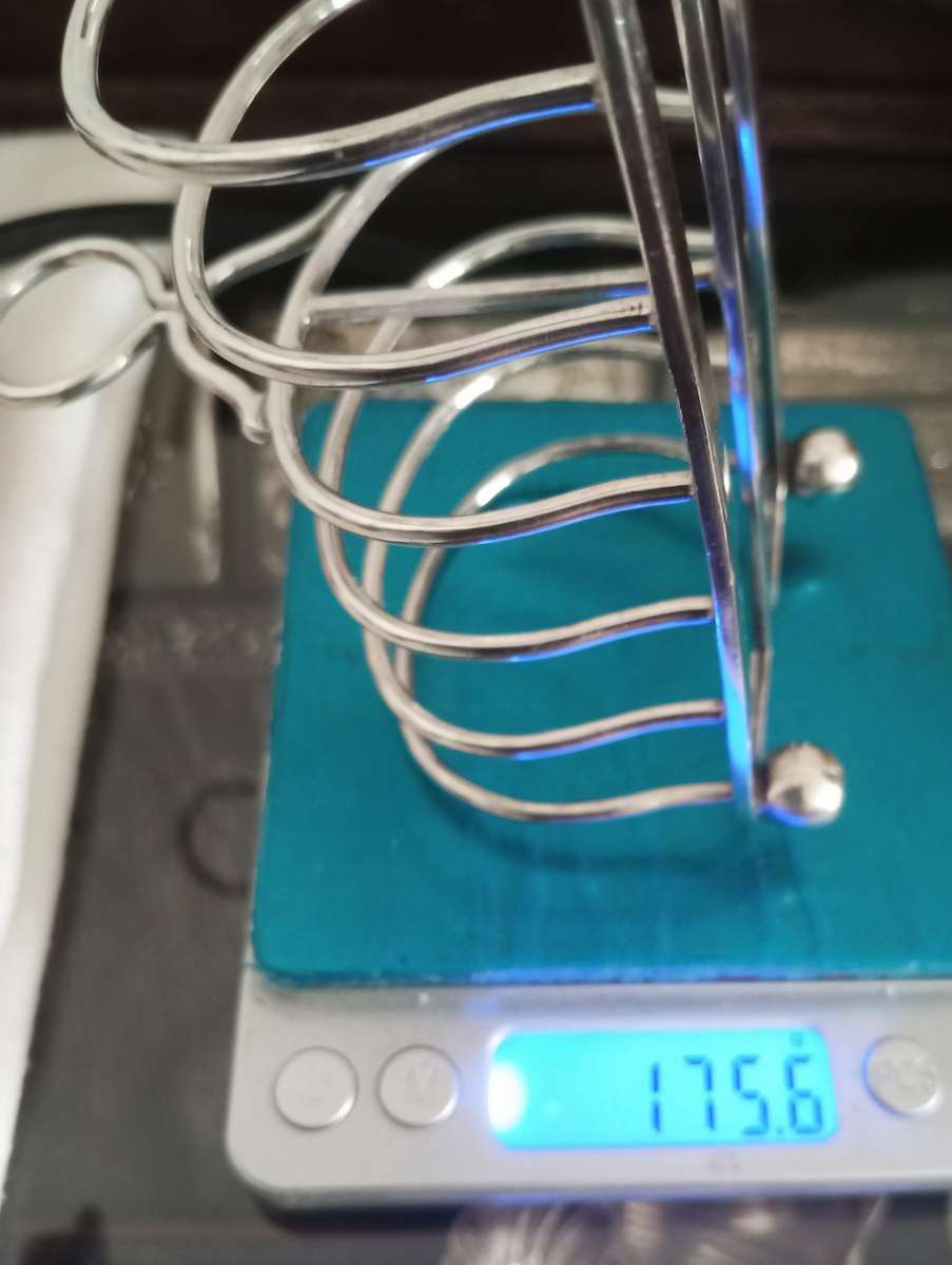 A fine sterling silver toast rack