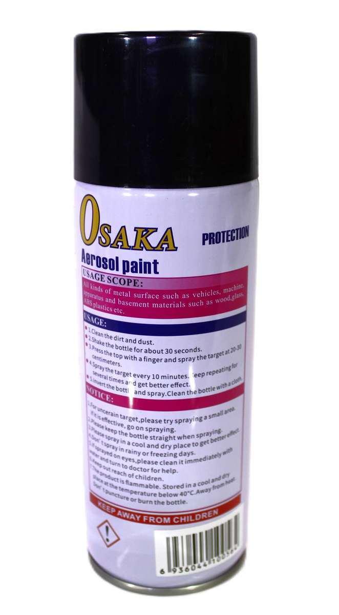 Osaka Aerosol 450ml Spray Paint 04 Matt BLACK (JSP-04)