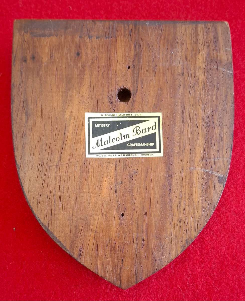 RHODESIA BSAP / SAP - PATU PLAQUE (POLICE ANTI- TERRORIST UNIT)  1974 - RARE      (8808)