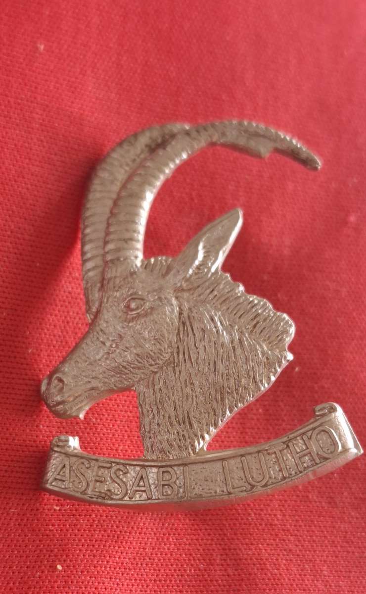 RHODESIAN ARMOURED CAR REGT. -  WHITE METAL BERET BADGE               (8907)