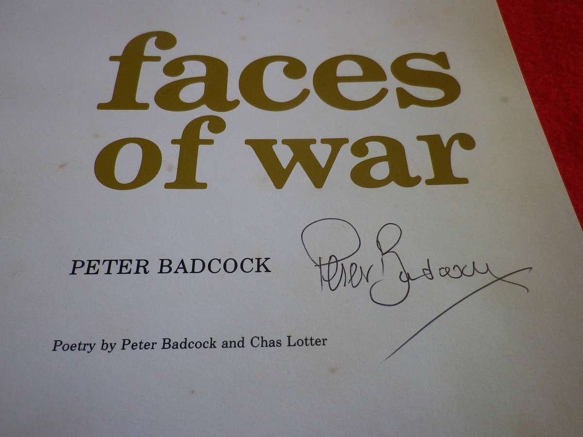 RHODESIAN - "FACES OF WAR" SIGNED BY AUTHOR PETER BADCOCK - HC + PLASTIC COVER OVER WRAPPER  (281)
