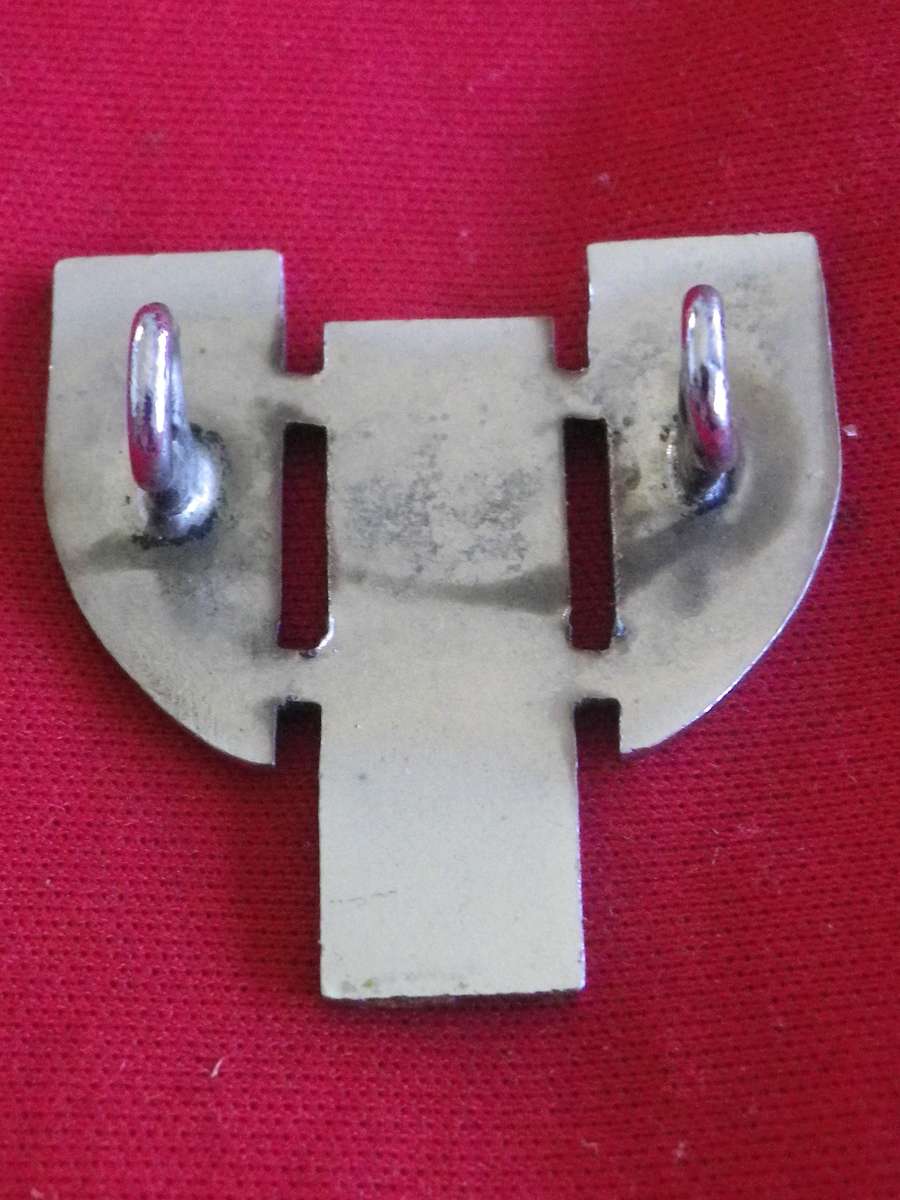 RHODESIAN PSYCHOLOGICAL OPERATIONS UNIT CHROME BERET BADGE - UNCOMMON   (8718)