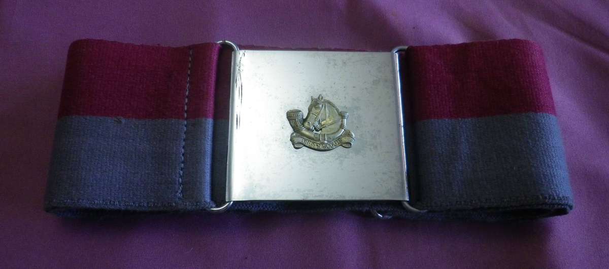 RHODESIAN GREY'S SCOUTS  STABLE BELT- STAMPED M   -  MAX LENGTH 94cm /37"  (467)