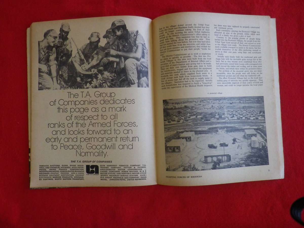 "FIGHTING FORCES OF RHODESIA - NO 5 "        80Pgs SOFT COVER  - INSCRIBED    (280)