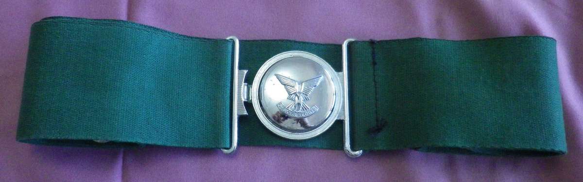 RHODESIAN SELOUS SCOUTS STABLE BELT - UNCOMMON AS NO FLAP BEHIND BUCKLE - MAX LENGTH 107cm/42