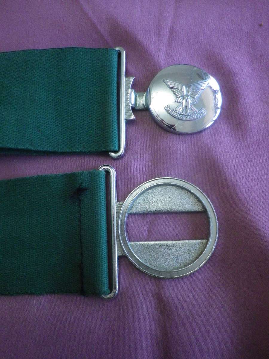 RHODESIAN SELOUS SCOUTS STABLE BELT - UNCOMMON AS NO FLAP BEHIND BUCKLE - MAX LENGTH 107cm/42