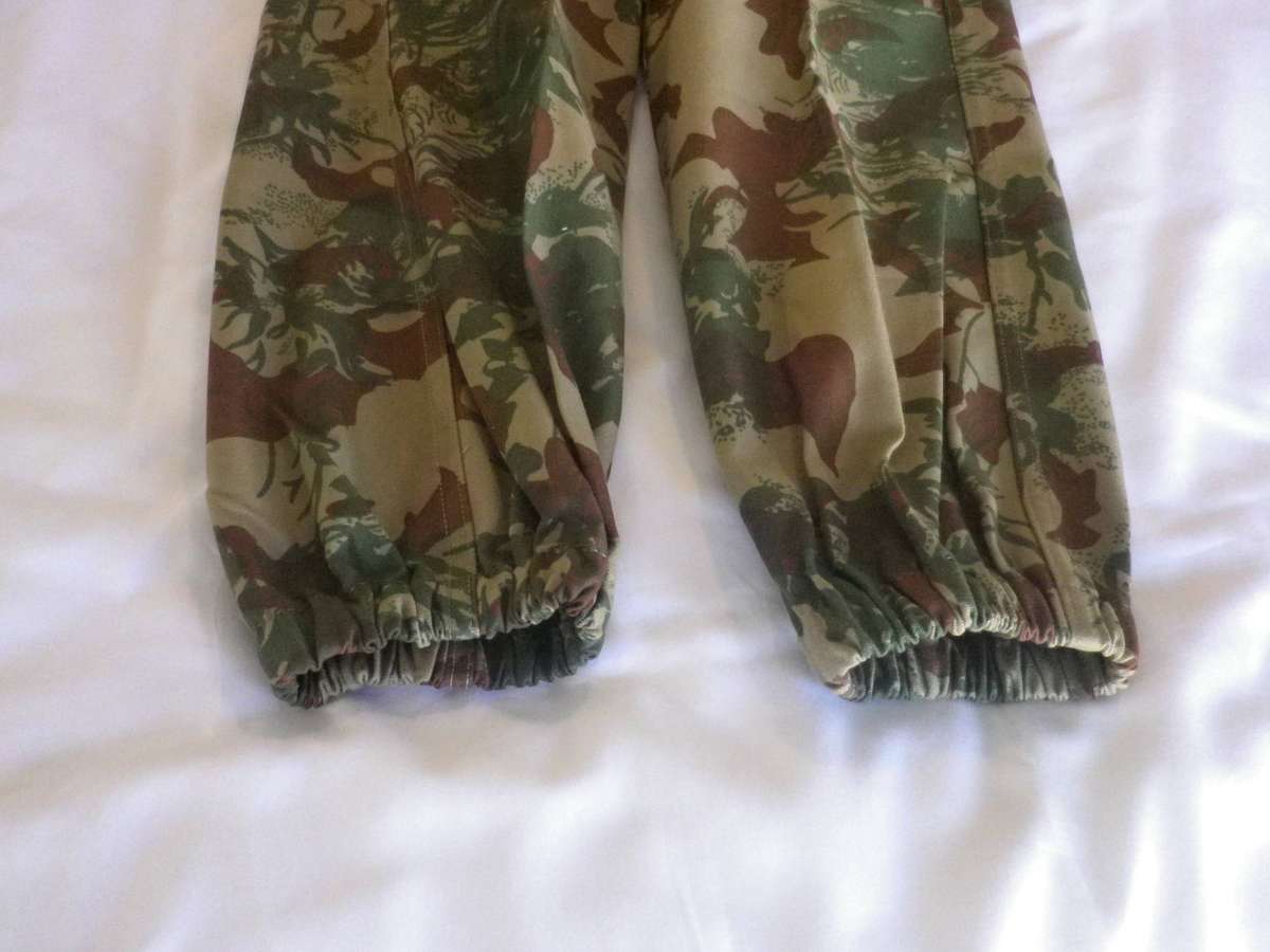 SAP 2ND PATT CAMMO TROUSERS, ELASTICATED ANKLES + LS SHIRT  -BOTH MADE VEKA - SIZES BELOW   (445)