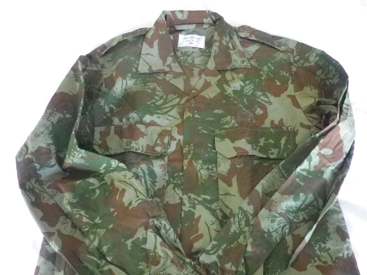 SAP 2ND PATT CAMMO TROUSERS, ELASTICATED ANKLES + LS SHIRT  -BOTH MADE VEKA - SIZES BELOW   (445)