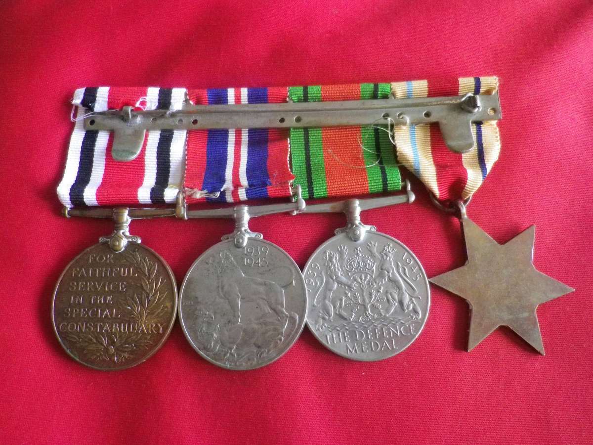 BRITISH / COLONIAL WW2 + SPECIAL CONSTABULARY MEDAL GROUP - AS FOUND - UNRESEARCHED  (4074)