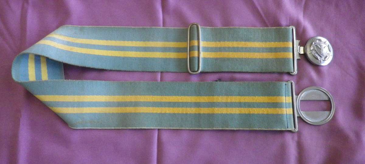 RHODESIAN INTELLIGENCE CORPS STABLE BELT - BUCKLE STAMPED REUTELER SBY. MAX LENGTH 92cm/36"  (470)