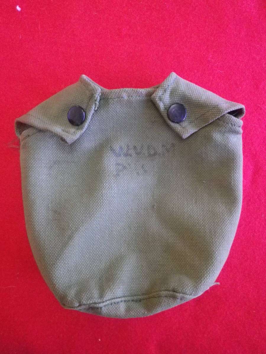 RHODESIAN ARMY P 69 WATER BOTTLE POUCH, INSCRIBED - MAY HAVE BEEN LATER USED IN SA.   (245)