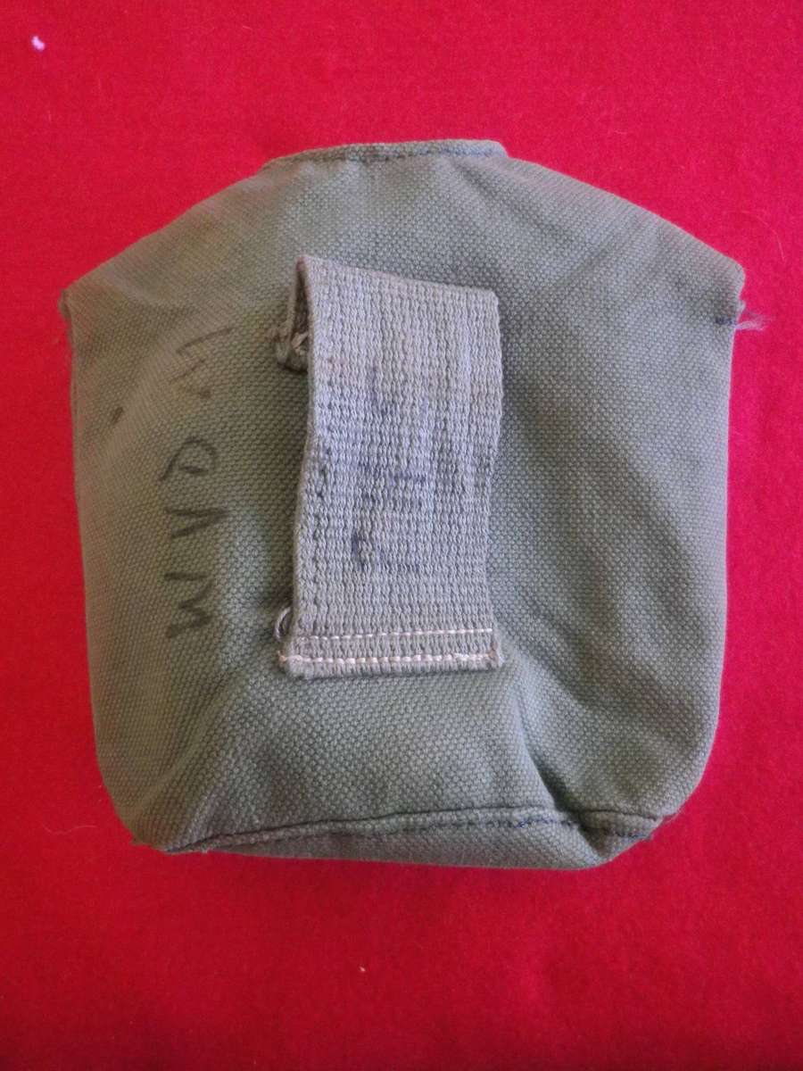 RHODESIAN ARMY P 69 WATER BOTTLE POUCH, INSCRIBED - MAY HAVE BEEN LATER USED IN SA.   (245)