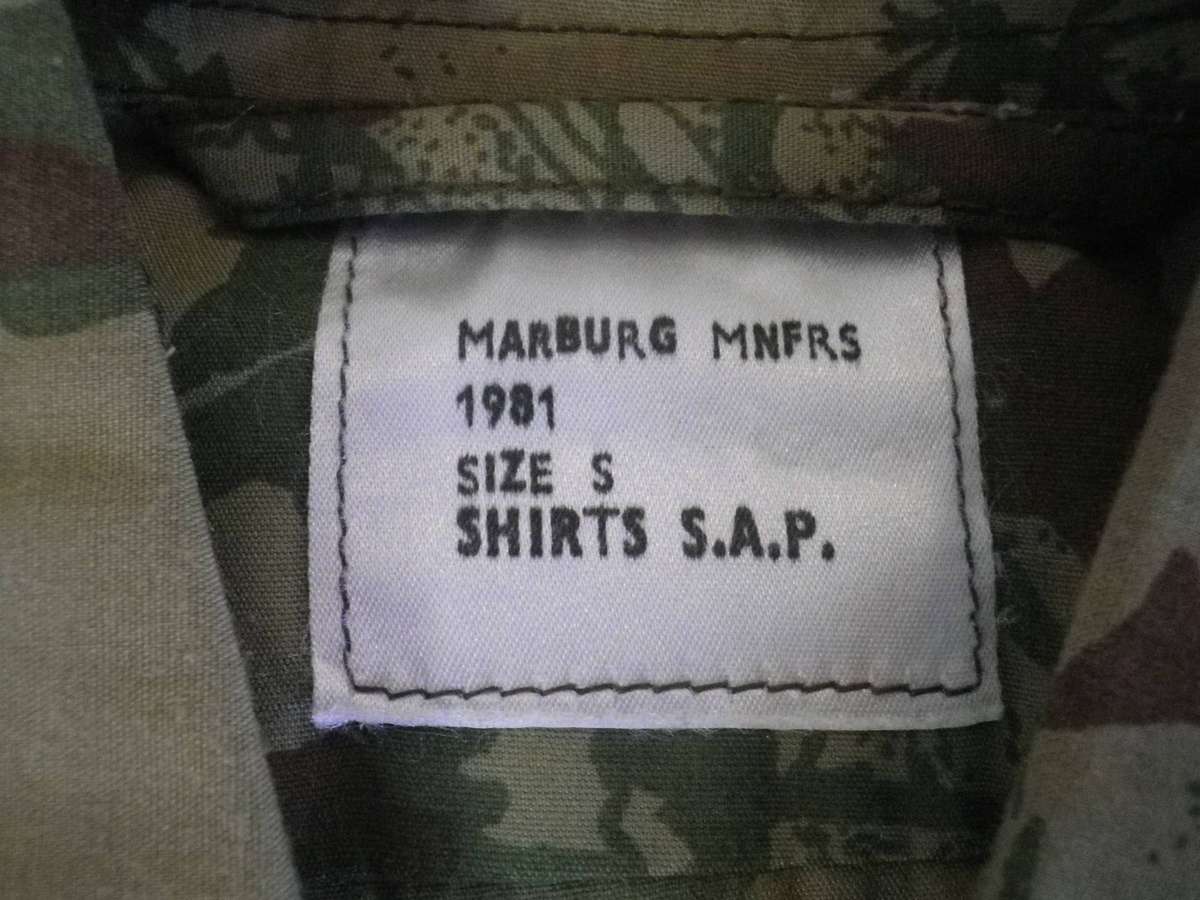SAP 2ND PATT 2 X  CAMMO LS SHIRTS MADE MARBURG & VEKA - SIZE SMALL -  SIZES BELOW    (446)