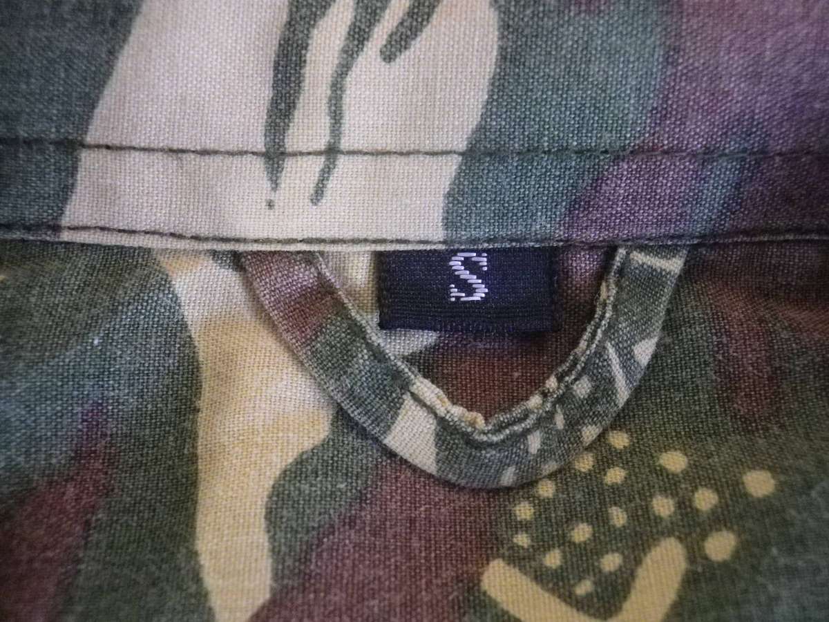 SWAPOL / KOEVOET - LIZZARD PATT. LS COTTON / SUMMER CAMMO SHIRT  - SIZE SMALL -  SIZES BELOW (447)