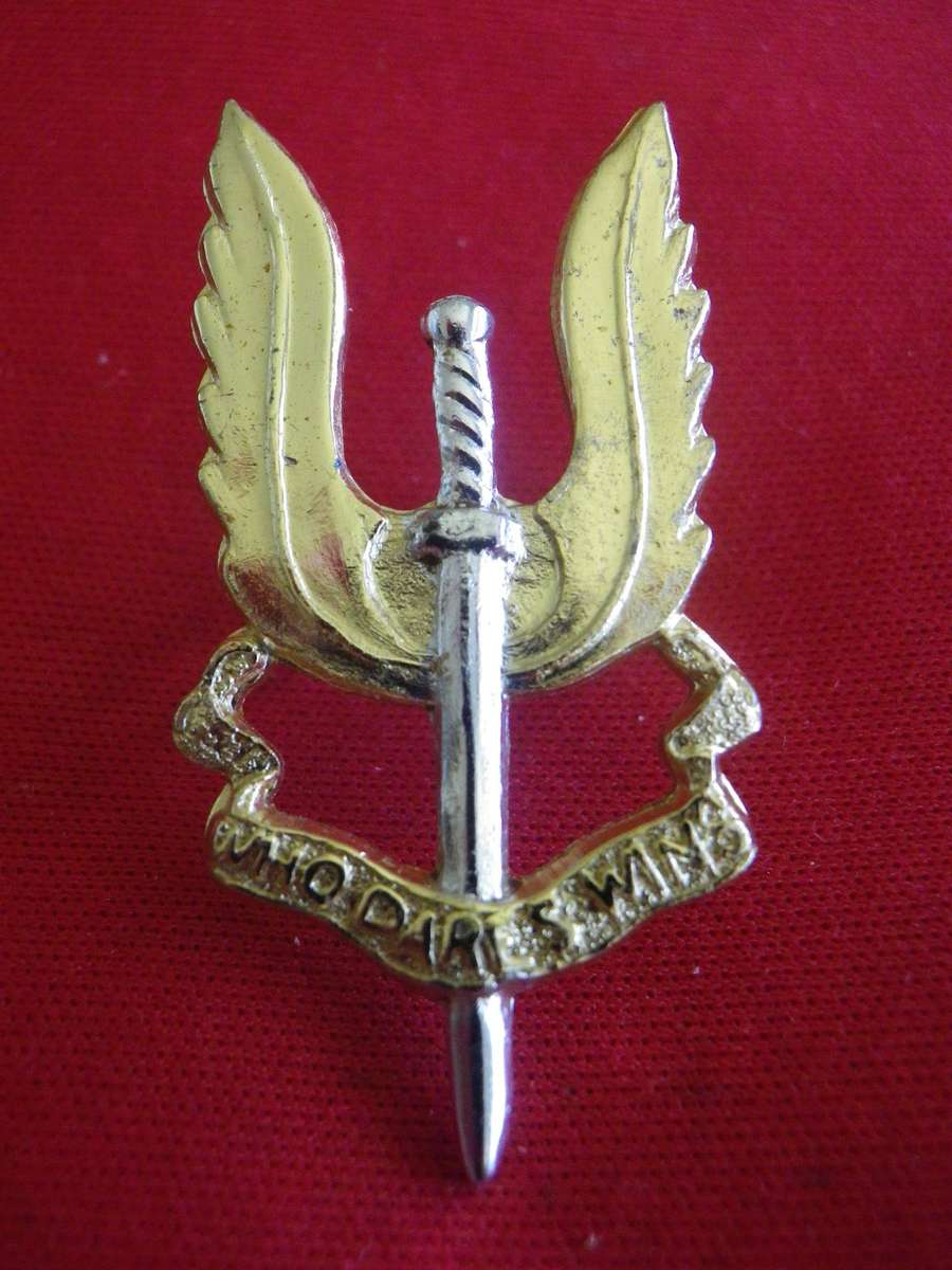 RHODESIAN SAS - OR'S ANODISED BERET BADGE              (5043)