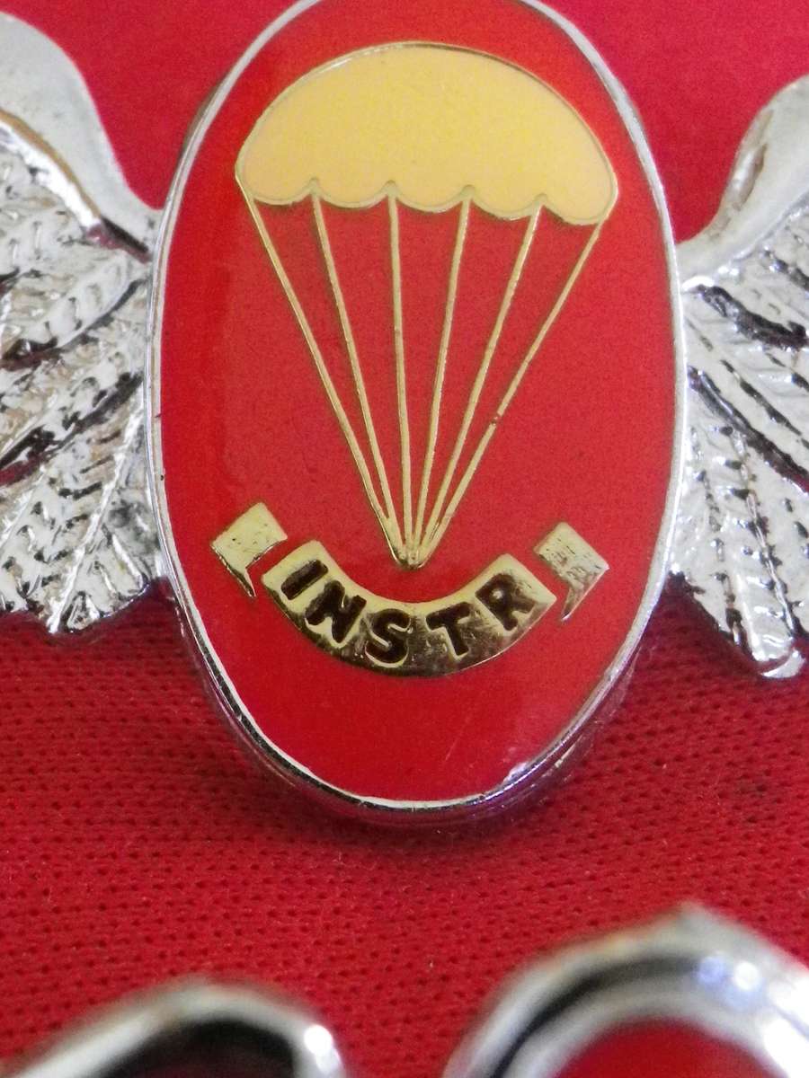 SADF - SA PARA FREE FALL INSTRUCTOR CHROMED ENAMEL WINGS - FULL + MESS DRESS   (8865)