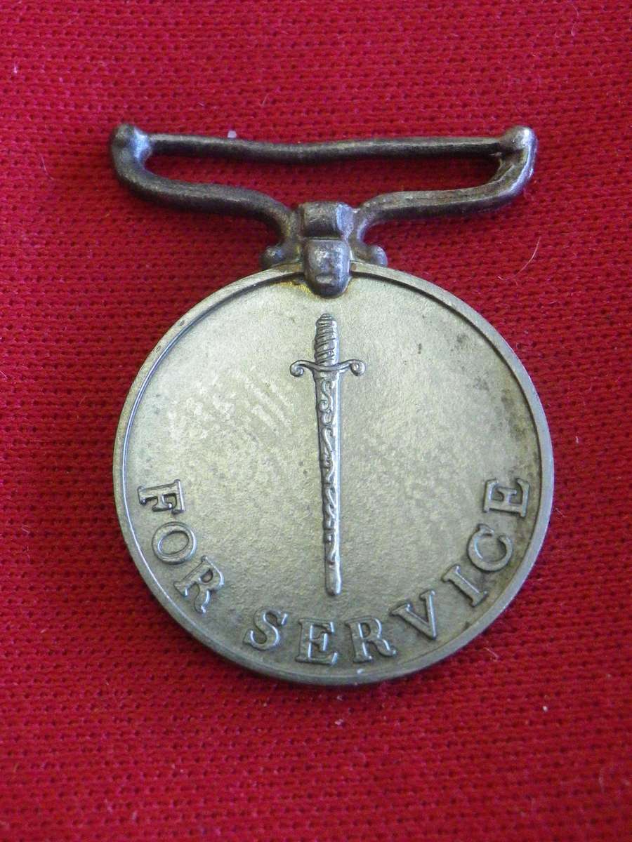 RHODESIA -  MINIATURE MEDAL - PRISON GSM   -   NO RIBBON (142)