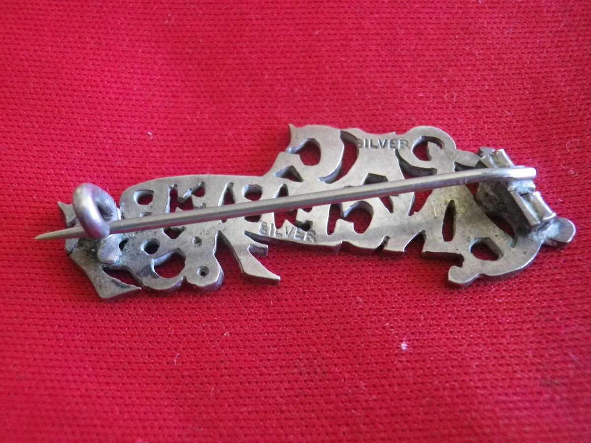 SA - PRINCE ALFREDS GUARD 1897 -  LANGEBERG CAMPAIGN  -  SILVER SWEETHEART BROOCH   (117)