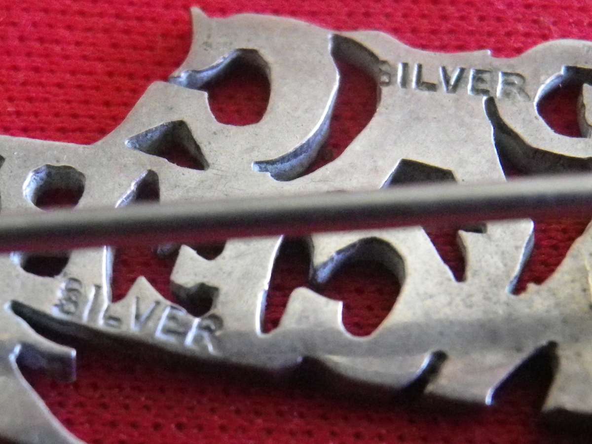 SA - PRINCE ALFREDS GUARD 1897 -  LANGEBERG CAMPAIGN  -  SILVER SWEETHEART BROOCH   (117)