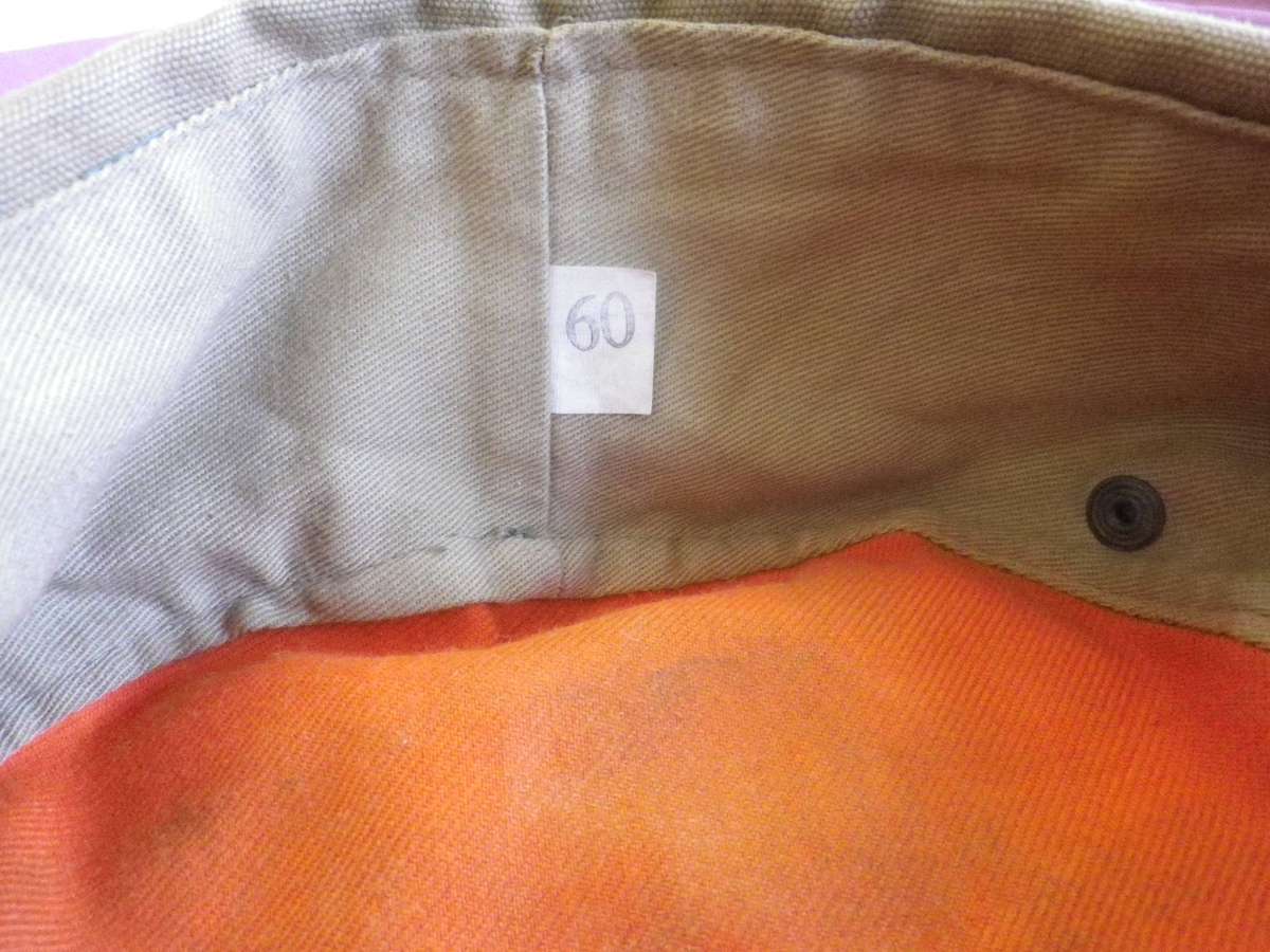 SWAPOL/KOEVOET LIZZARD PATT. CAMMO CAP + FLAP - SOME WEAR-  ORANGE LINING -  SIZE 60    (457)