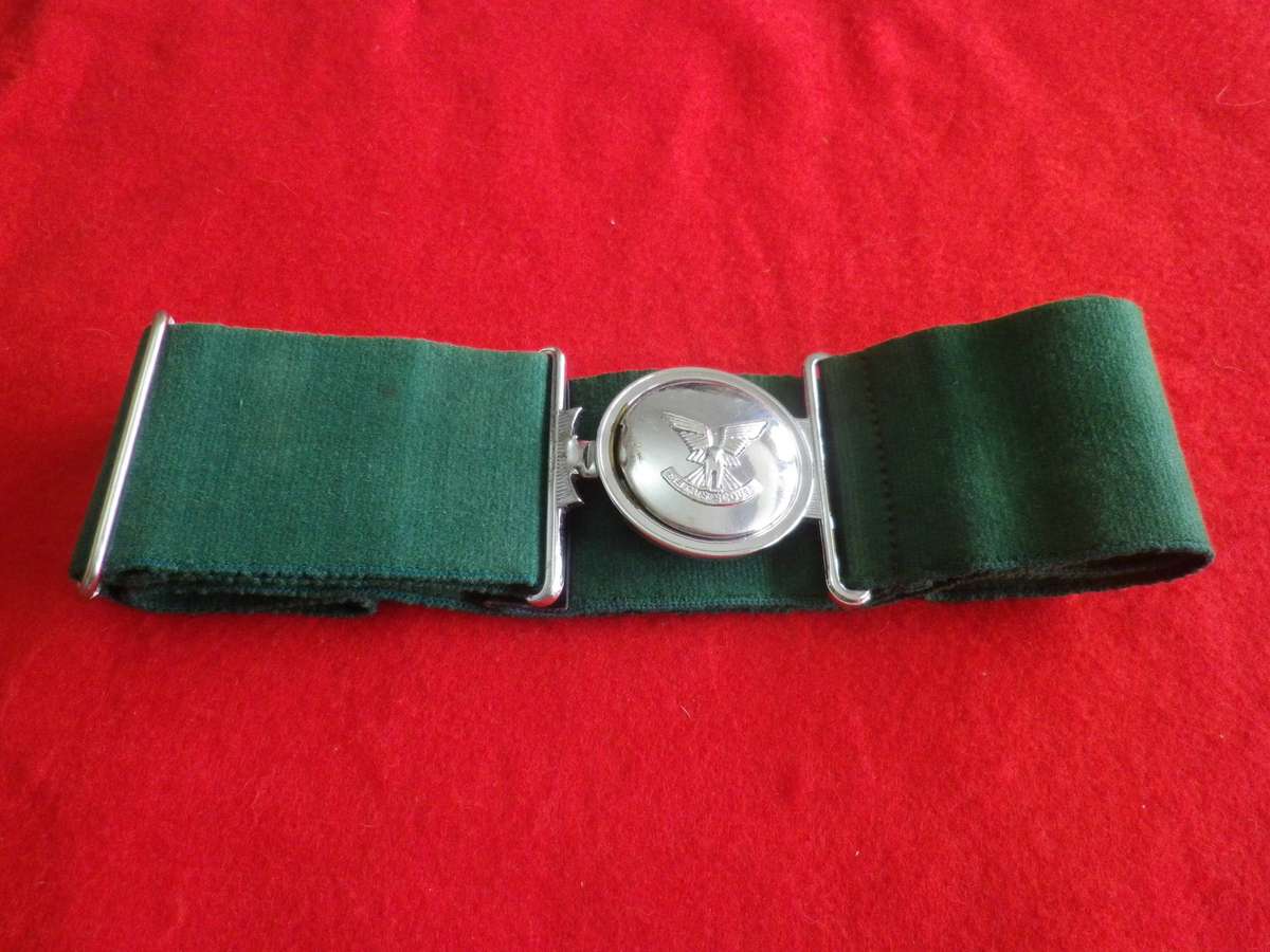 RHODESIAN SELOUS SCOUTS STABLE BELT- BUCKLE REUTELER STAMPED  - MAX LENGTH 82CM/32"     (261)