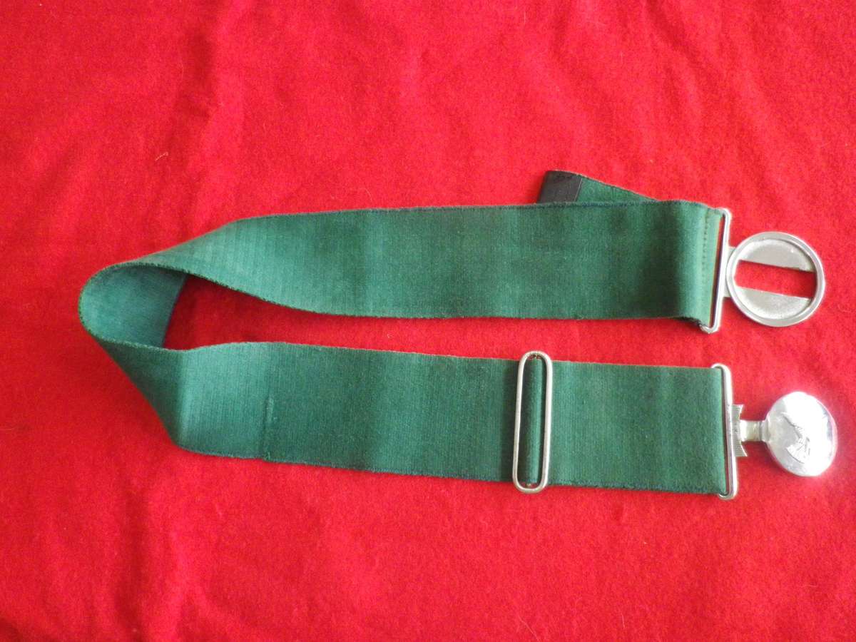 RHODESIAN SELOUS SCOUTS STABLE BELT- BUCKLE REUTELER STAMPED  - MAX LENGTH 82CM/32"     (261)