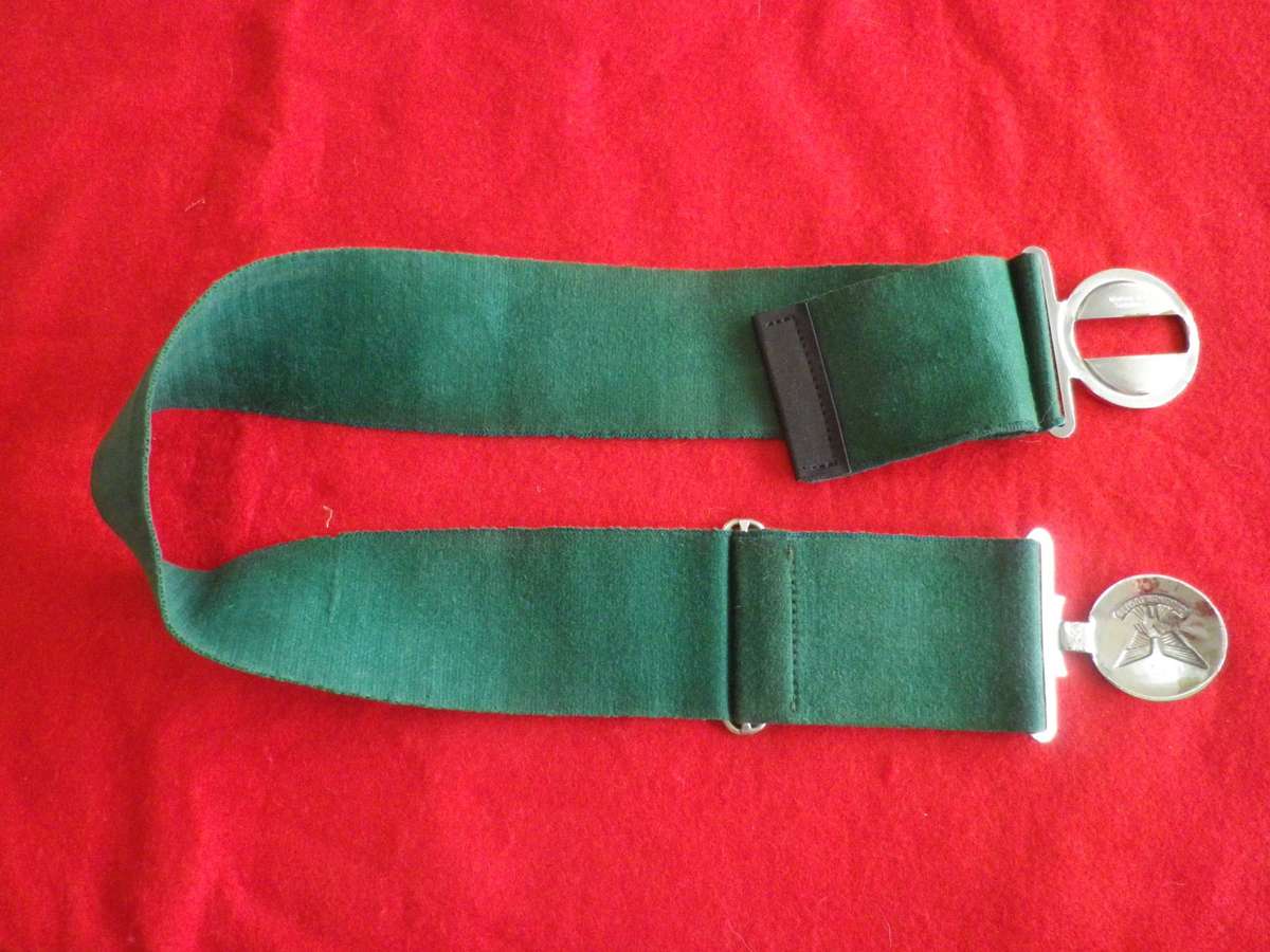 RHODESIAN SELOUS SCOUTS STABLE BELT- BUCKLE REUTELER STAMPED  - MAX LENGTH 82CM/32"     (261)